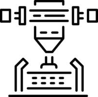 A line style icon of a 3d filament machine vector