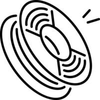 A linear icon depicting filament roll vector