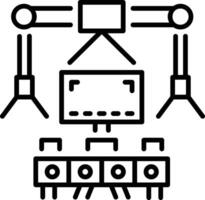 Linear icon depicting an animation rig vector