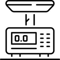 Linear icon of a digital scale tool vector