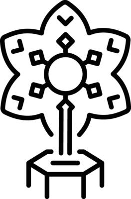 A line style icon depicting bloom effect