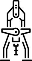 A linear icon depicting filament cutter vector