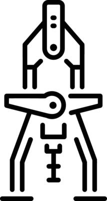 A linear icon depicting filament cutter