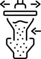 Resin filter outline style icon vector