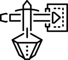 Shading tool icon in line style vector