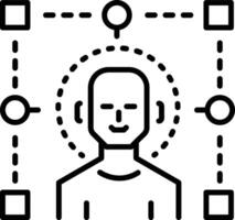 Human morph editor, outline icon vector