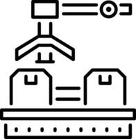 A line style icon of a conveyor belt vector