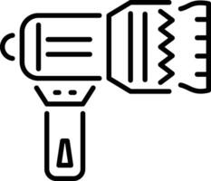 Additive printing brush, linear style icon vector