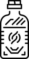 An outline icon of a resin bottle vector