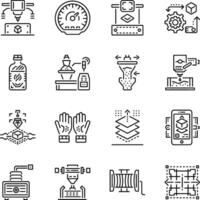 Collection of Linear Calibration Technology Icons vector