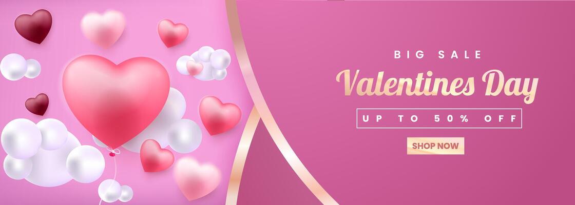 Happy Valentines Day scene adorned with love and cloud Perfect for banner flyer and greeting card