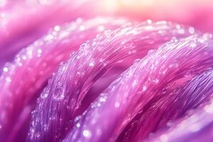 Abstract Close-Up of Pink Textured Fibers in Soft Light for Modern Design photo