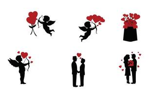 Romantic Doves and Roses Valentine's Art vector
