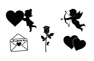 Classic Cupid with Bow and Heart Arrow vector