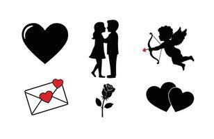 Silhouetted Couple Holding Hands Icon vector