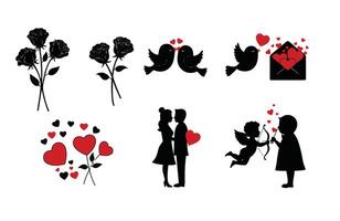 Rose and Couple Art for Romantic Occasions vector