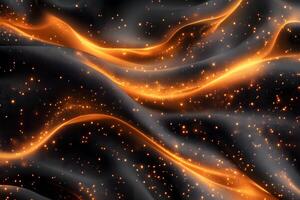 Abstract Flowing Waves with Golden Sparkles for Elegant Design photo