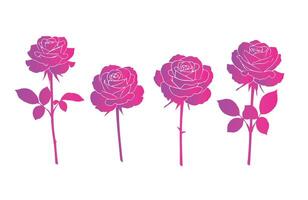 Romantic Gradient Roses for Invitations and Events vector