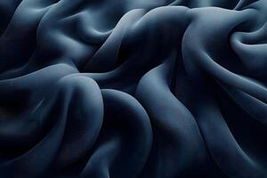 Elegant Abstract Wave Pattern in Deep Blue for Modern Design Projects photo