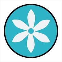 Hand Drawing of Blue Flower with Delicate and Vibrant Details vector