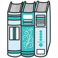 Hand Drawing of Books with Detailed and Classic Features vector