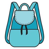 Hand Drawing of Blue Backpack with Stylish and Practical Design vector
