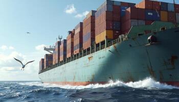 Cargo ship large photo