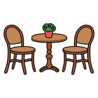 Table with Cozy and Inviting Details vector