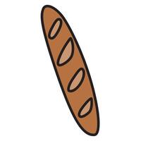 Hand Drawing of Baguette Bread with Rustic and Elegant Details vector