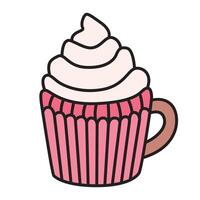 Cup of Coffee with Cream and Inviting Details vector