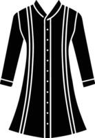 Elegant Tunic Silhouette Illustration for Apparel vector