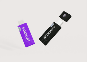 Tech USB Flash Custom USB Branding Mockup psd