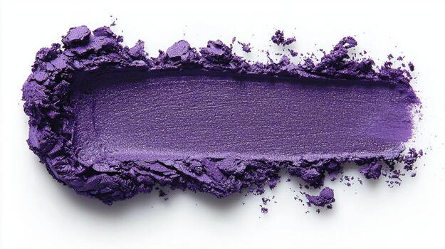 deep purple eyeshadow showcases vivid color and texture prominent brush strokes displaying its smudged appearance against clean white background photo