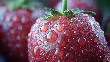 Vibrant red chili peppers glisten fresh water droplets highlighting their glossy skin and curved shapes while contrasting clean white backdrop photo