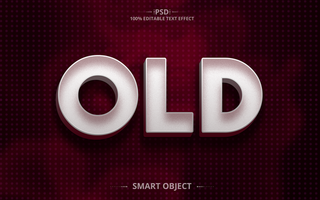 Old best 3D text effect design Text Style Effect psd