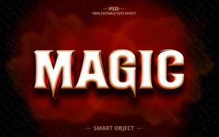 Magic 3D Editable Text Effect Design psd