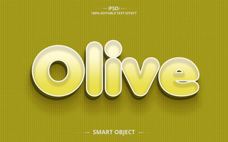 Olive 3d Editable Text Effect Design text style effect psd