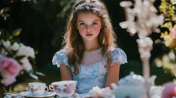 bridgerton tea party dress composition photo
