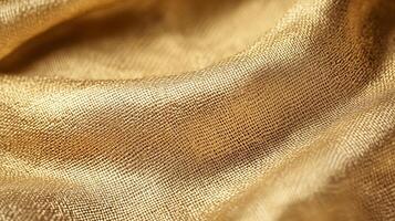 Gold Fabric. Grunge Textured Fabric Gold Background photo