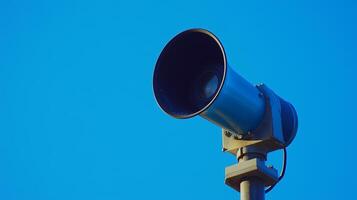 emergency public warning siren symbol. activated photo