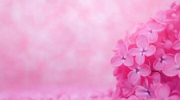 Pink Lilac Flower Closeup with Soft Focus Background in 16-9 Aspect Ratio for Nature Photography and Floral Design photo