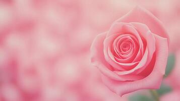 Softly Pink Rose Close-Up in a Blooming Garden with Delicate Petals and Blurred Background Capturing Elegance and Natural Beauty Ideal for Romantic, Floral, Nature-themed Photography photo