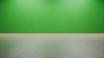 Vibrant Green Screen in Sports Arena for Dynamic Visual Creativity with Versatile Backdrop for Filmmaking, Broadcasting, and Photography in a Modern Open Space with Lush Green Ambiance photo