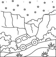 Fun Emergency Vehicle Coloring Pages vector