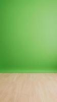 Vibrant Green Background for Creative Makeup Tutorials and Product Inserts in Modern Studio Setting photo
