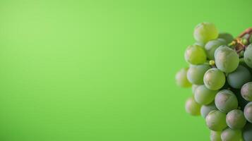 Green Screen Backdrop With Cluster Of Grapes In Vineyard Setting For Wine Tasting And Nature Concept Stock Image photo