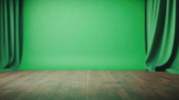 Green Screen Panel on Carnival Carousel, Vibrant Background for Fantasy, Fairground, or Creative Projects, Perfect Blank Canvas for Digital Integration, Seamless Space for Dynamic Designs photo