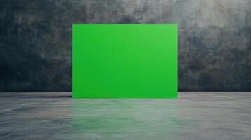 Green Screen in Underground Setting Featuring Textured Background for Creative Projects and Digital Replacements in Production and Graphic Design photo