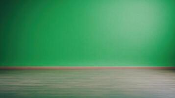 Green Screen Set at a Charity Fundraiser Stage with Wooden Floor for Dynamic Event Backgrounds and Special Effects photo
