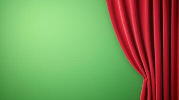 Red Curtains Opening on Green Screen Background Animation for Creative Projects and Presentations photo
